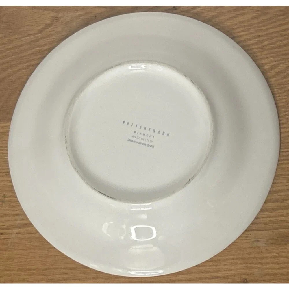Pottery Barn Bianchi Dish shallow pasta Bowl Ceramic large rim Replacement
